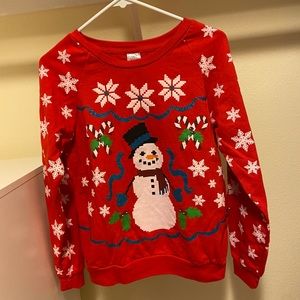 S Sweatshirt Snowflake snowman holiday Christmas